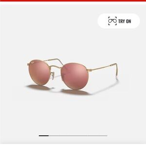 Ray Ban Gold Mirrored Circular Sunglasses